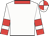 White, red collar, armbands and cuffs, quartered cap