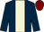 DARK BLUE, BEIGE stripe, MAROON cap