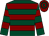Dark green, maroon hoops, maroon and dark green hooped cap
