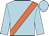 Light blue, orange sash