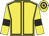 Yellow, black seams and armlets, hooped cap