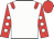 White, red epaulets, red sleeves, white spots, red cap