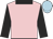 Pink, black sleeves and collar, pale blue cap
