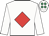White, red diamond, white cap, emerald green spots