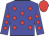 blue, red spots, red cap