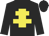 black, yellow cross of lorraine