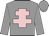 Grey, pink cross of lorraine