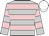 silver, pink hoops, white cap