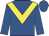 Royal blue, yellow chevron