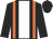 Black, orange braces, white stripe