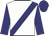 White, navy blue sash, navy blue sleeves and cap