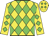 yellow, green diamonds