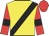 Yellow, black sash, red sleeves, black armlets, red cap