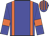 blue, orange braces, orange armlets, striped cap