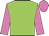 Neon green, neon pink sleeves and cap