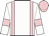 White, pink braces, white sleeves, pink armbands and cap