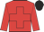 Red, black cross, red sleeves, black cap, red cross