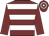 Maroon & white hoops, maroon sleeves, hooped cap