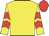 Yellow, red chevrons on sleeves, red cap