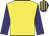 Yellow, purple sleeves, striped cap
