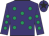 Purple, emerald green spots, purple cap, black star