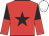 Red, black star, halved sleeves, white cap