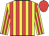 yellow, red stripes, red cap