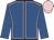 Royal blue, pink seams, royal blue sleeves, pink cap