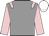 Grey, pink epaulets and sleeves, white cap