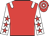 Red, white epaulets, white sleeves, red stars, red and white hooped cap