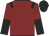 Maroon, black epaulets, halved sleeves, black cap