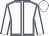 White, royal blue seams, white cap