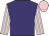 Purple, pink and white striped sleeves, pink cap