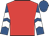 RED, ROYAL BLUE and WHITE chevrons on sleeves, ROYAL BLUE cap