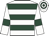 White, dark green hoops and armlets