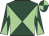 Dark green and light green diabolo, quartered cap