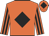 Orange, black diamond, striped sleeves and diamond on cap