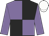 Mauve and black (quartered), mauve sleeves, white cap