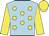 Light blue, yellow spots, sleeves and cap