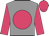 Grey body, rose disc, rose arms, rose cap
