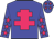 Big-blue body, rose cross of lorraine, big-blue arms, rose stars, big-blue cap, rose stars