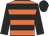 Orange body, black hooped, black arms, black cap