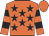 Orange, black stars, orange and black hooped sleeves, orange cap
