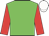 Green body, red arms, white cap