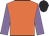 Orange body, mauve arms, black cap