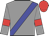 Grey, blue sash, red armlets on sleeves, red cap