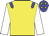 Yellow body, big-blue epaulettes, white arms, big-blue cap, yellow stars