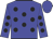 Blue body, black spots, blue cap