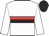 White, Red and Black hoop, White sleeves, Black cap