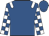Royal blue, white epaulets, checked sleeves